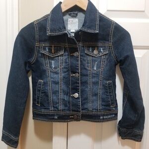 The Childrens Place Dark wash denim jacket 7/8